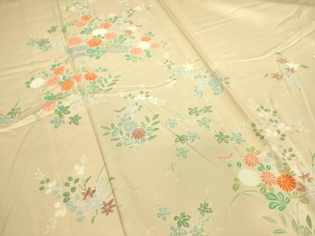 平和屋着物▽訪問着 単衣 籬花文 正絹 逸品 DAAQ3567az