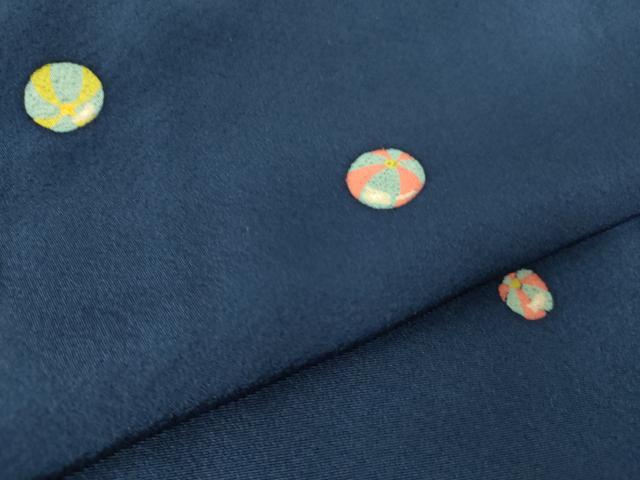 平和屋着物▽上質な小紋　単衣　毬文　正絹　逸品　DAAQ3568az