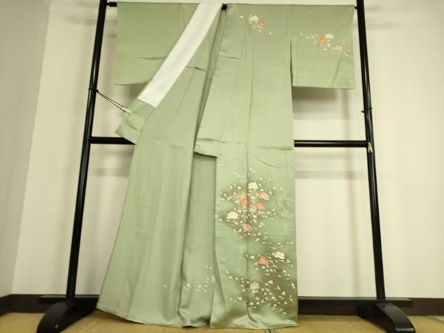 平和屋着物▽訪問着 単衣 舞花文 金彩 正絹 逸品 DAAQ3569az