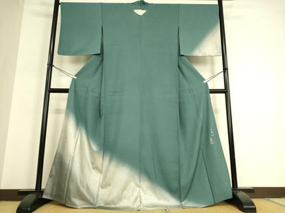 平和屋着物▽松尾光琳 訪問着 無双 絽×絽 絽袷 銀花 銀彩 正絹 逸品 未使用 DAAQ3574az