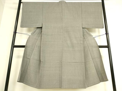 平和屋着物▽男性 お召 単衣 亀甲柄 正絹 逸品 DAAQ3575az