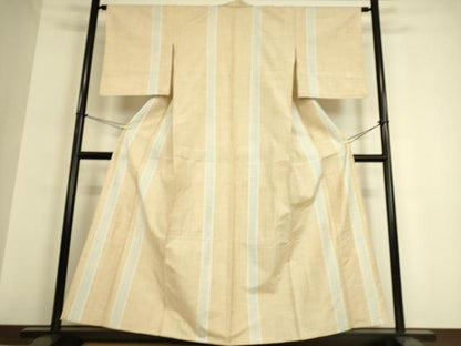 平和屋着物▽結城紬 単衣 間道 80亀甲 正絹 逸品 DAAQ3586az