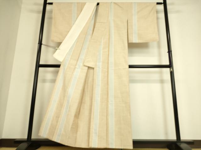 平和屋着物▽結城紬 単衣 間道 80亀甲 正絹 逸品 DAAQ3586az