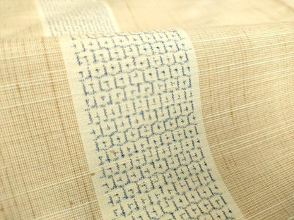 平和屋着物▽結城紬 単衣 間道 80亀甲 正絹 逸品 DAAQ3586az