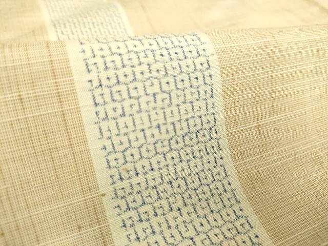 平和屋着物▽結城紬 単衣 間道 80亀甲 正絹 逸品 DAAQ3586az