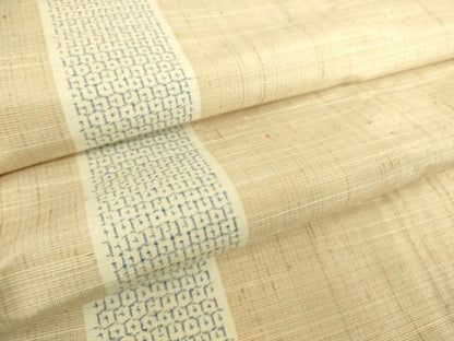 平和屋着物▽結城紬 単衣 間道 80亀甲 正絹 逸品 DAAQ3586az