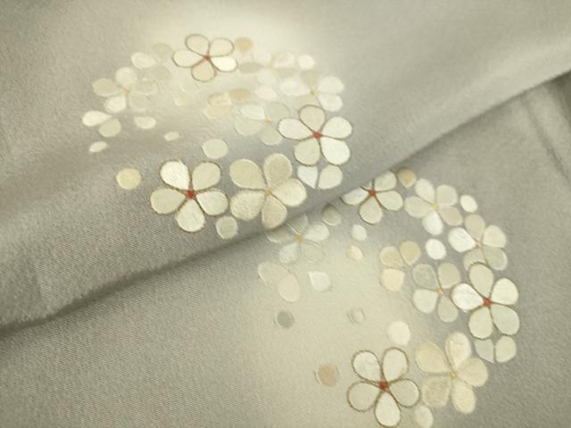 平和屋着物▽訪問着 単衣 総刺繍 花丸文 蛍暈し 金糸 正絹 逸品 DAAQ3610az