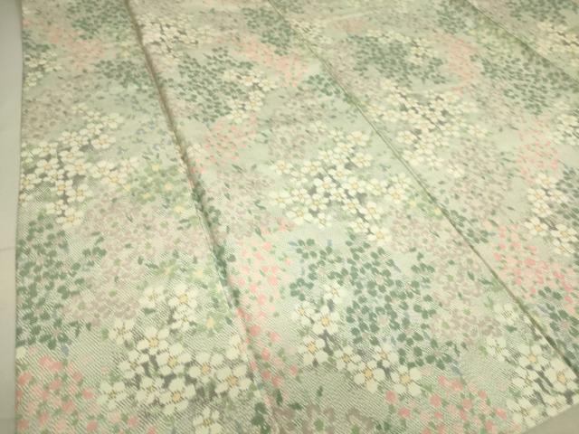 平和屋着物▽上質な紬 単衣 花尽くし 正絹 逸品 DAAQ3611az