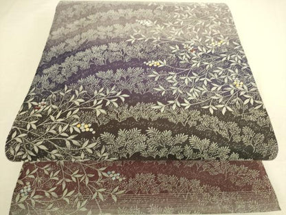 平和屋着物●全通柄袋帯 南天文 正絹 逸品 DAAQ3645az