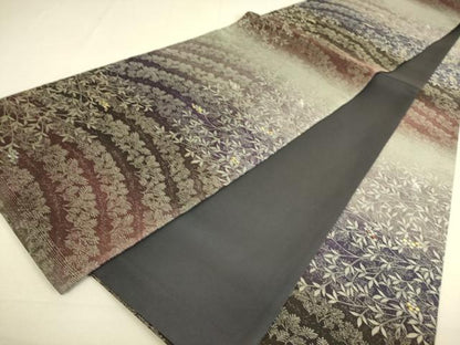 平和屋着物●全通柄袋帯 南天文 正絹 逸品 DAAQ3645az