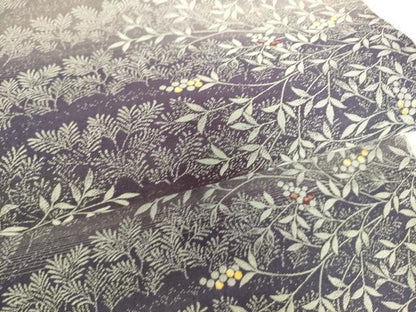 平和屋着物●全通柄袋帯 南天文 正絹 逸品 DAAQ3645az