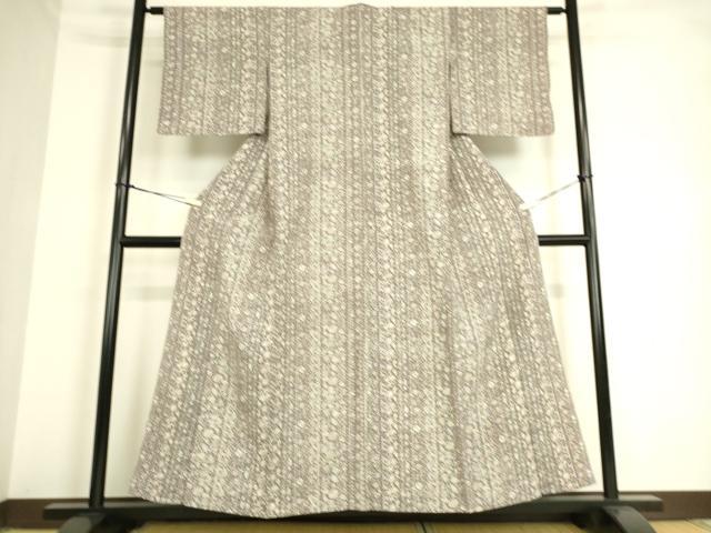 平和屋着物▽上質な小紋　単衣　更紗花間道　正絹　逸品　DAAQ3992az