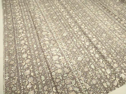 平和屋着物▽上質な小紋　単衣　更紗花間道　正絹　逸品　DAAQ3992az