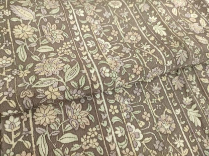 平和屋着物▽上質な小紋　単衣　更紗花間道　正絹　逸品　DAAQ3992az