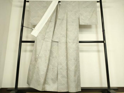 平和屋着物▽大島紬 単衣 古代染色 枝花文 桃山美術 白寿工房同人会謹製 証紙付き 正絹 逸品 DAAQ4367az