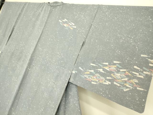 平和屋着物▽訪問着 単衣 扇並べ 正絹 逸品 DAAQ4478az