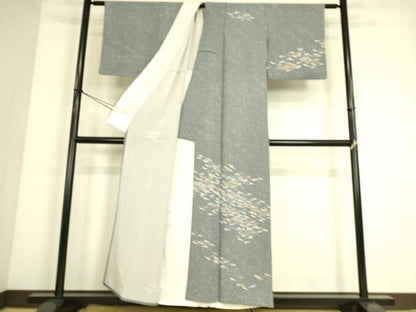 平和屋着物▽訪問着 単衣 扇並べ 正絹 逸品 DAAQ4478az