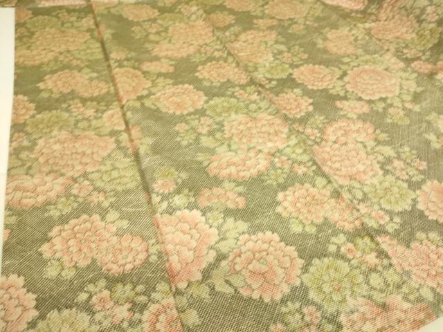 平和屋着物▽上質な紬 単衣 花尽くし 正絹 逸品 DAAQ4481az