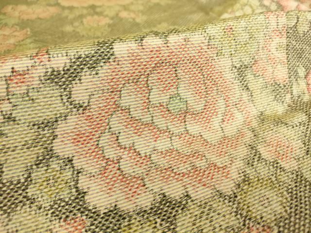 平和屋着物▽上質な紬 単衣 花尽くし 正絹 逸品 DAAQ4481az