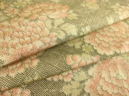 平和屋着物▽上質な紬 単衣 花尽くし 正絹 逸品 DAAQ4481az