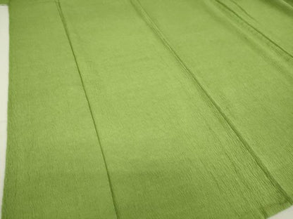 平和屋着物▽上質な色無地　単衣　作家物　青丹色　正絹　逸品　DAAQ4482az