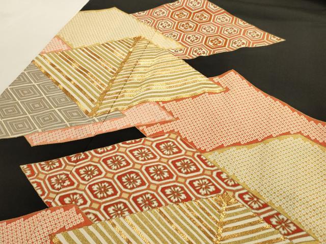 平和屋着物■豪華黒留袖　駒刺繍　吉祥若松文　金彩　正絹　逸品　DAAQ4918cd