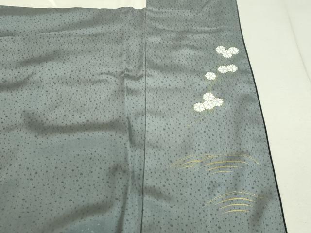 平和屋着物□訪問着 刺繍 御所車扇面花文 暈し染め 金彩 正絹