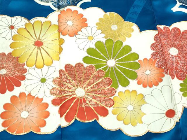 平和屋着物□豪華振袖 駒刺繍 雲取り菊文 金彩 正絹 逸品 DAAQ5966ya