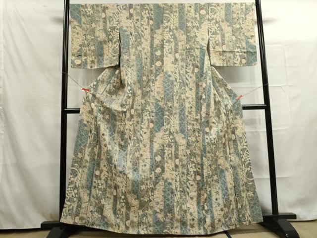 『逸品』上質の小紋　正絹　美品 平和屋着物□上質な小紋 辻が花 金彩 正絹 逸品 DAAQ7400ud