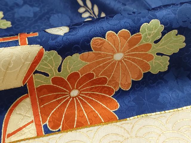 二尺 振袖 豪華花模様 金駒刺繍 着物 正絹 袷 広衿 RK-2520