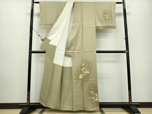 平和屋着物□訪問着 草花文 暈し染め 正絹 逸品 DAAQ7506ud
