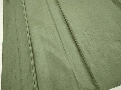 平和屋着物▽上質な紬　単衣　麹塵色　正絹　逸品　DAAQ7525du