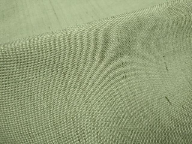 平和屋着物▽上質な紬　単衣　麹塵色　正絹　逸品　DAAQ7525du