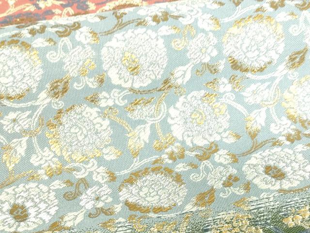 平和屋着物□六通柄袋帯 花唐草文 金糸 正絹 逸品 DAAQ8336sf