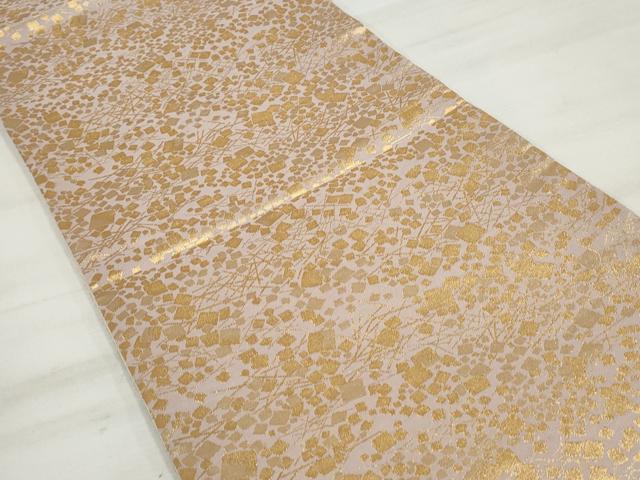 平和屋着物◎六通柄袋帯　八雲綴　箔散らし文　金糸　正絹　逸品　DAAQ8645qa