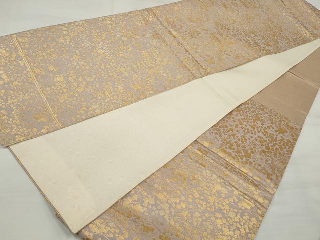 平和屋着物◎六通柄袋帯　八雲綴　箔散らし文　金糸　正絹　逸品　DAAQ8645qa