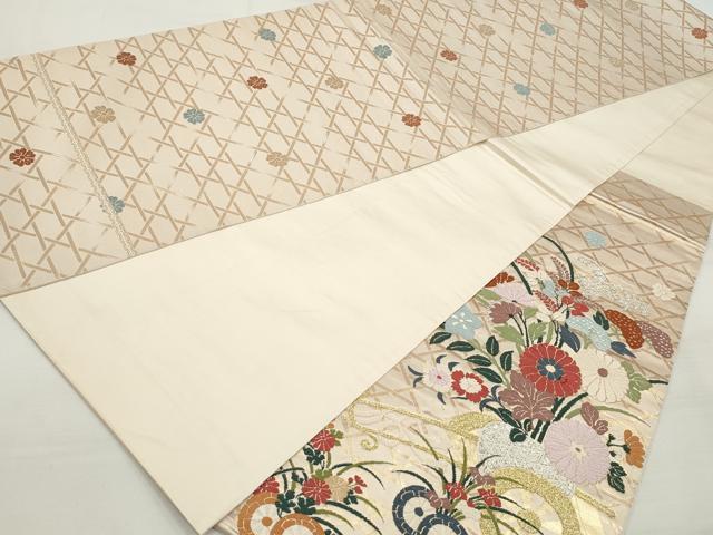 平和屋着物◎六通柄袋帯 唐織 花車 金銀糸 正絹 逸品 DAAQ8699qa