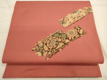 平和屋着物◎両面 太鼓柄袋帯 正絹 逸品 DAAQ9151bc