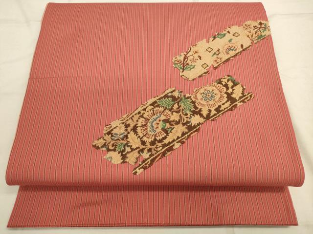 平和屋着物◎両面 太鼓柄袋帯 正絹 逸品 DAAQ9151bc