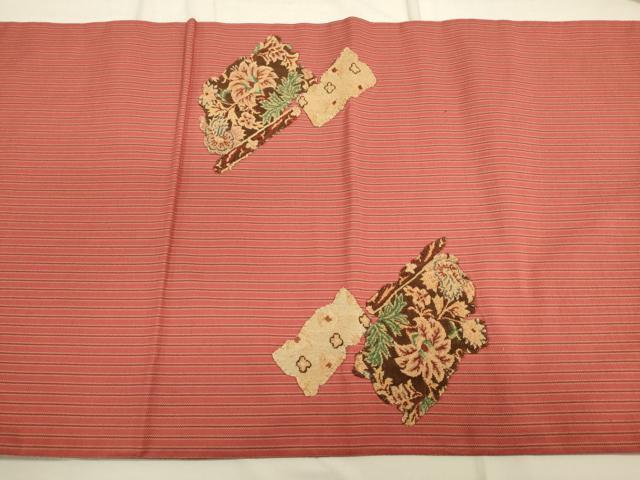 平和屋着物◎両面 太鼓柄袋帯 正絹 逸品 DAAQ9151bc