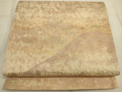 平和屋着物◎六通柄袋帯 重ね山箔散らし文 金糸 引箔 正絹 逸品 DAAQ9155bc