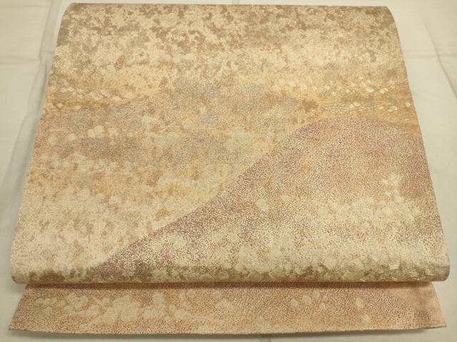 平和屋着物◎六通柄袋帯 重ね山箔散らし文 金糸 引箔 正絹 逸品 DAAQ9155bc