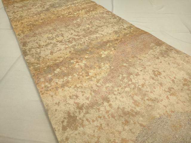 平和屋着物◎六通柄袋帯 重ね山箔散らし文 金糸 引箔 正絹 逸品 DAAQ9155bc