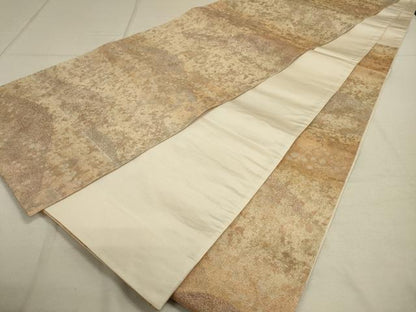 平和屋着物◎六通柄袋帯 重ね山箔散らし文 金糸 引箔 正絹 逸品 DAAQ9155bc