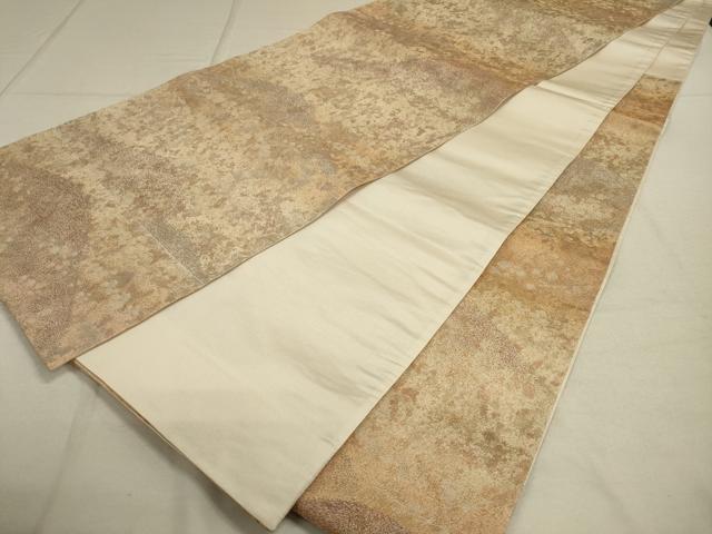 平和屋着物◎六通柄袋帯 重ね山箔散らし文 金糸 引箔 正絹 逸品 DAAQ9155bc
