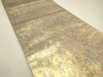 平和屋着物◎六通柄袋帯 霞文 陶漆箔 正絹 逸品 DAAQ9356bc