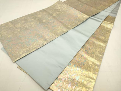 平和屋着物◎六通柄袋帯 霞文 陶漆箔 正絹 逸品 DAAQ9356bc