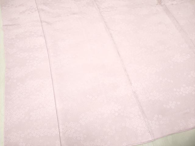 平和屋着物●上質な色無地 花尽くし地紋 淡紅藤色 ますいわ屋扱い ロング丈 正絹 逸品 DAAR0088yyy