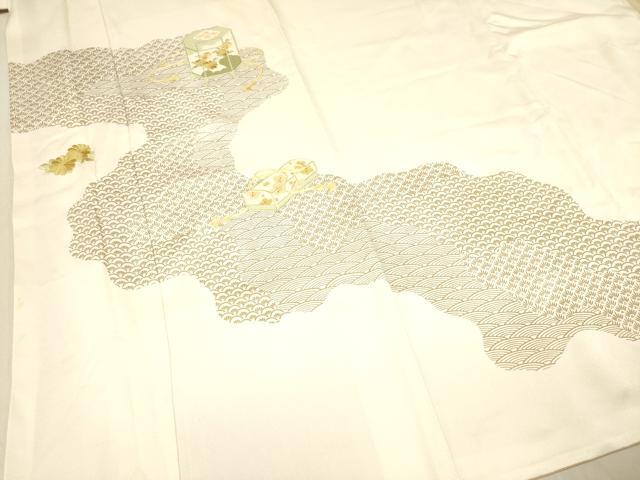 平和屋着物●訪問着 刺繍 貝桶文箱花文 金彩 正絹 逸品 DAAR0101yyy