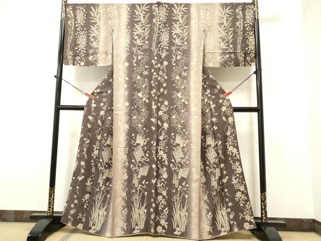 平和屋着物■上質な小紋　ススキ文　逸品　未使用　BAAI3426pk 2025年最新Yahoo!オークション -平和屋 小紋の中古品・新品・未使用